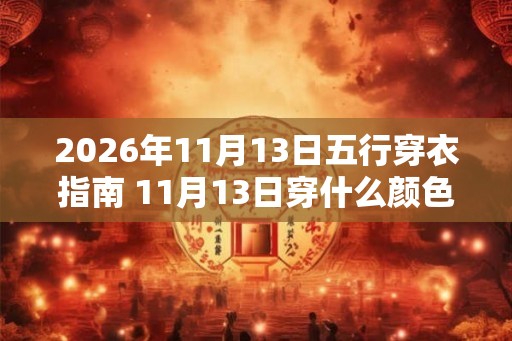 2026年11月13日五行穿衣指南 11月13日穿什么颜色的衣服 2026年11月13日五行穿衣指南 11月13日穿什么颜色的衣服
