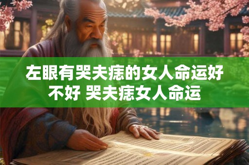 左眼有哭夫痣的女人命运好不好 哭夫痣女人命运