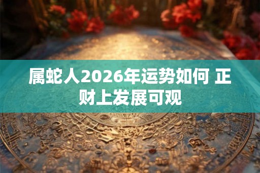 属蛇人2026年运势如何 正财上发展可观