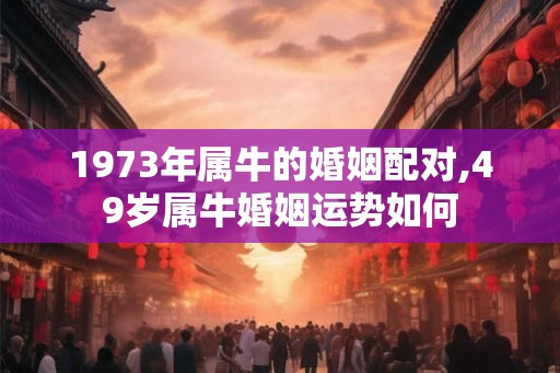 1973年属牛的婚姻配对,49岁属牛婚姻运势如何