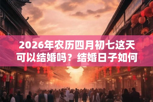 2026年农历四月初七这天可以结婚吗？结婚日子如何选择？