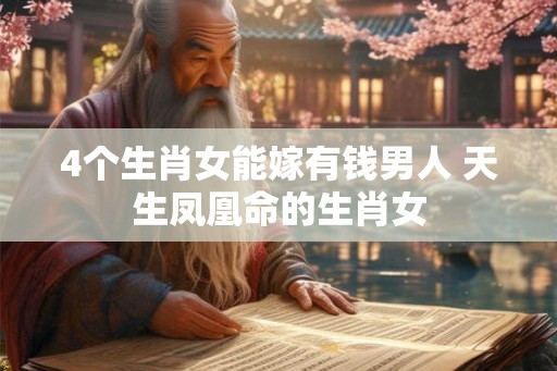 4个生肖女能嫁有钱男人 天生凤凰命的生肖女