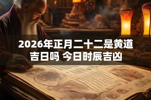 2026年正月二十二是黄道吉日吗 今日时辰吉凶