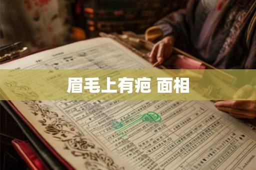 眉毛上有疤 面相