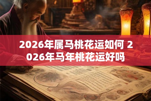 2026年属马桃花运如何 2026年马年桃花运好吗