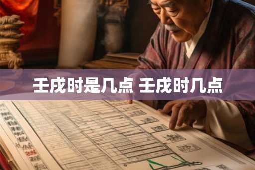 壬戌时是几点 壬戌时几点