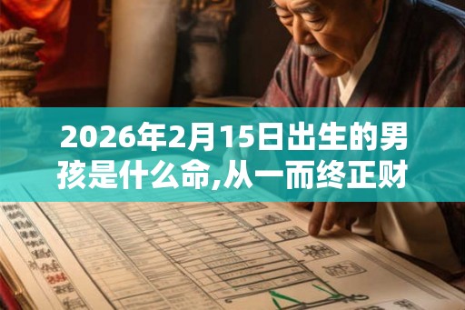 2026年2月15日出生的男孩是什么命,从一而终正财命局