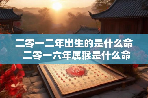 二零一二年出生的是什么命  二零一六年属猴是什么命