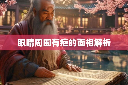 眼睛周围有疤的面相解析