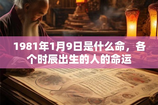1981年1月9日是什么命，各个时辰出生的人的命运