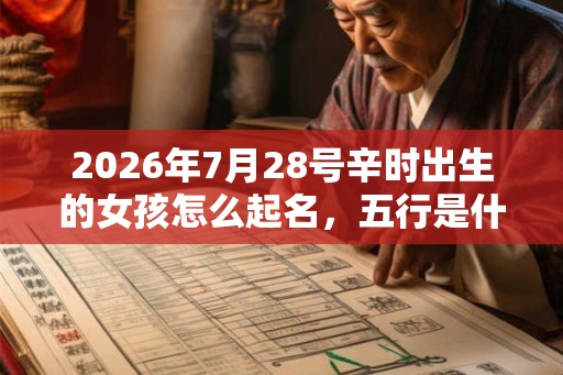 2026年7月28号辛时出生的女孩怎么起名，五行是什么？