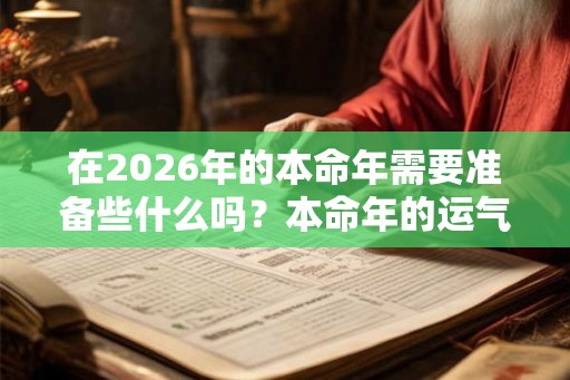 在2026年的本命年需要准备些什么吗？本命年的运气一定不好吗？