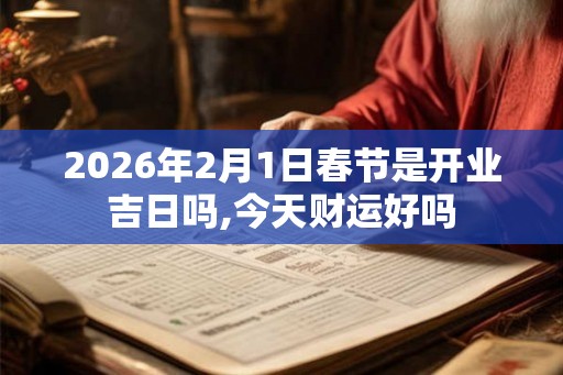 2026年2月1日春节是开业吉日吗,今天财运好吗