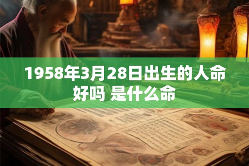 1958年3月28日出生的人命好吗 是什么命 1958年3月28日出生的人命好吗 是什么命