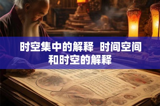 时空集中的解释  时间空间和时空的解释