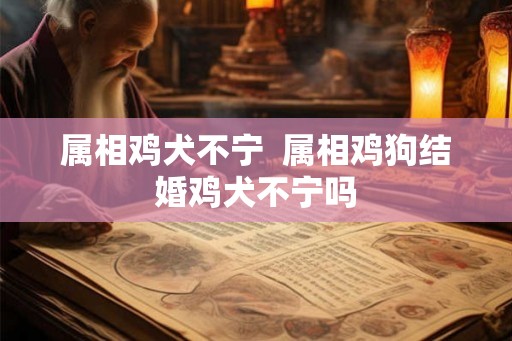 属相鸡犬不宁  属相鸡狗结婚鸡犬不宁吗