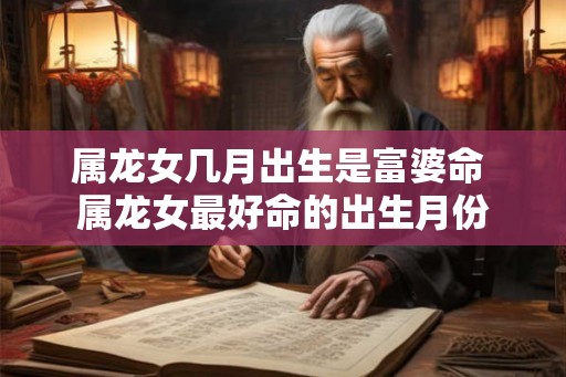 属龙女几月出生是富婆命 属龙女最好命的出生月份