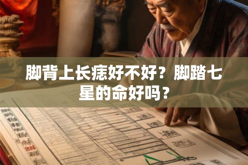 脚背上长痣好不好？脚踏七星的命好吗？