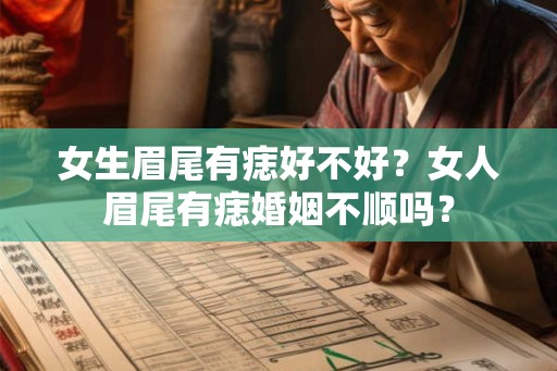女生眉尾有痣好不好？女人眉尾有痣婚姻不顺吗？