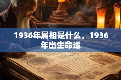 1936年属相是什么，1936年出生命运