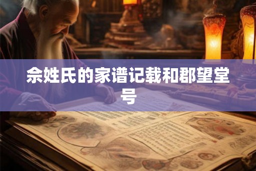 佘姓氏的家谱记载和郡望堂号