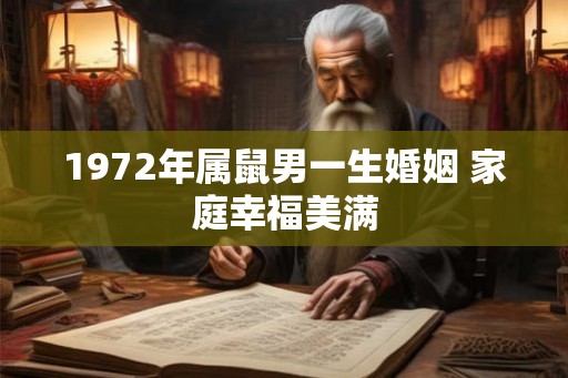 1972年属鼠男一生婚姻 家庭幸福美满