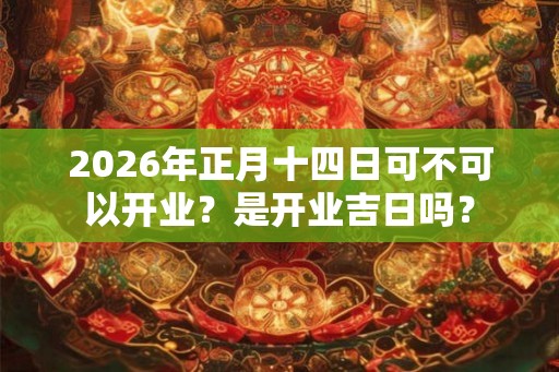 2026年正月十四日可不可以开业？是开业吉日吗？