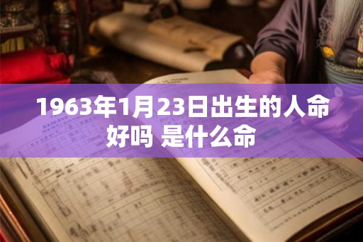 1963年1月23日出生的人命好吗 是什么命