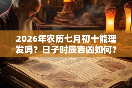 2026年农历七月初十能理发吗？日子时辰吉凶如何？