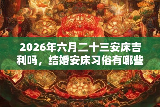 2026年六月二十三安床吉利吗,结婚安床习俗有哪些 2026年六月二十三安床吉利吗,结婚安床习俗有哪些