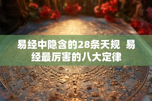 易经中隐含的28条天规 易经最厉害的八大定律 易经中隐含的28条天规 易经最厉害的八大定律