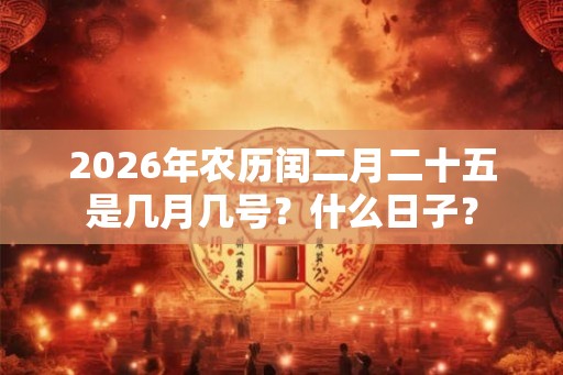 2026年农历闰二月二十五是几月几号？什么日子？