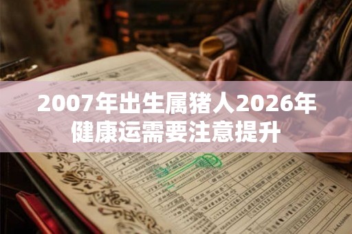 2007年出生属猪人2026年健康运需要注意提升