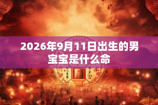 2026年9月11日出生的男宝宝是什么命