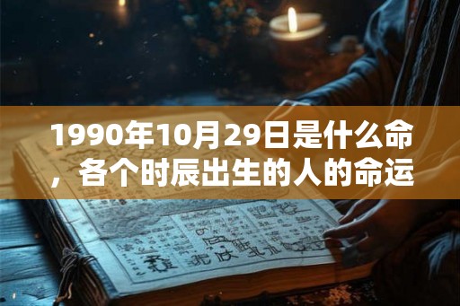 1990年10月29日是什么命，各个时辰出生的人的命运