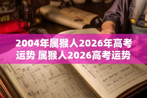 2004年属猴人2026年高考运势 属猴人2026高考运势如何