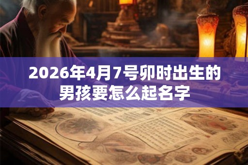 2026年4月7号卯时出生的男孩要怎么起名字 2026年4月7号卯时出生的男孩要怎么起名字