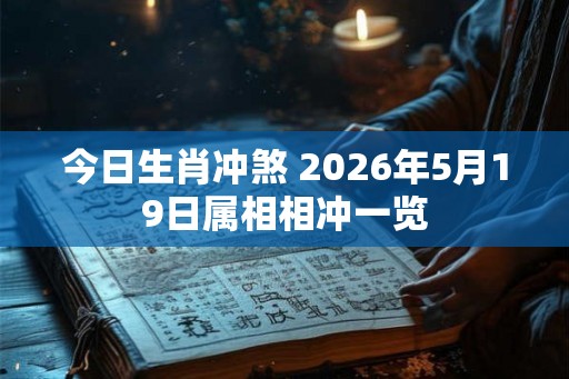 今日生肖冲煞 2026年5月19日属相相冲一览