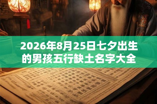 2026年8月25日七夕出生的男孩五行缺土名字大全