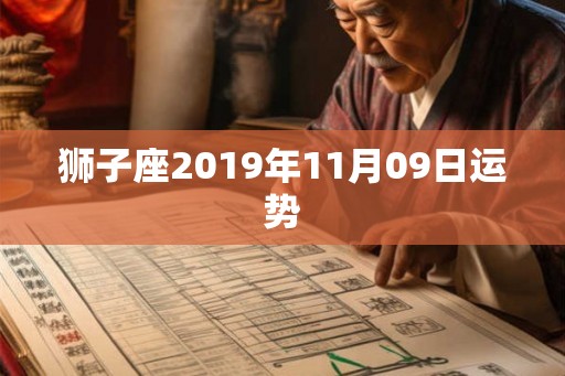 狮子座2019年11月09日运势