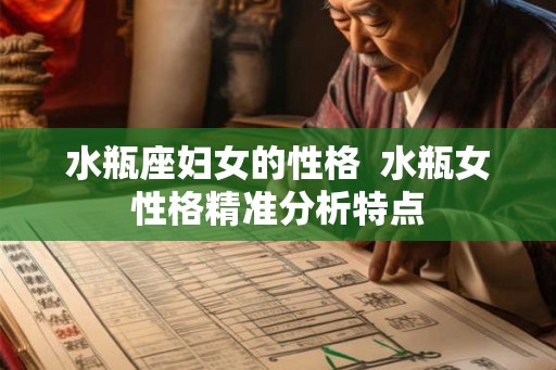 水瓶座妇女的性格  水瓶女性格精准分析特点