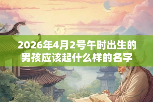 2026年4月2号午时出生的男孩应该起什么样的名字 2026年4月2号午时出生的男孩应该起什么样的名字