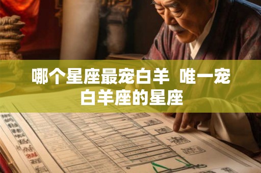 哪个星座最宠白羊  唯一宠白羊座的星座