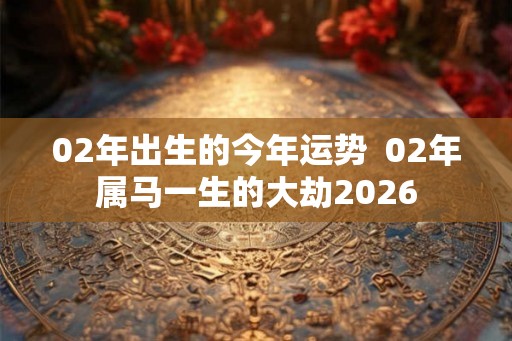 02年出生的今年运势 02年属马一生的大劫2026 02年出生的今年运势 02年属马一生的大劫2026
