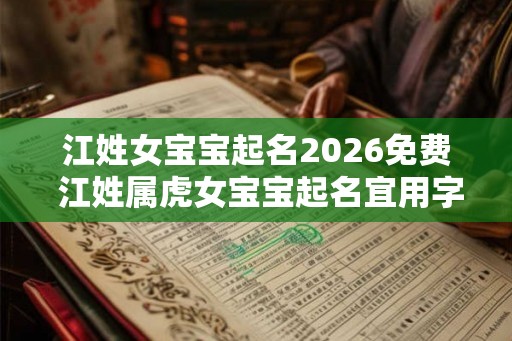 江姓女宝宝起名2026免费 江姓属虎女宝宝起名宜用字