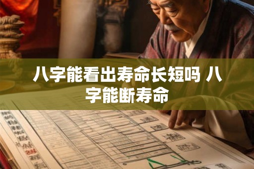 八字能看出寿命长短吗 八字能断寿命