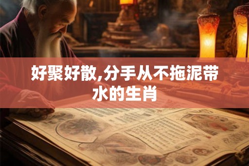 好聚好散,分手从不拖泥带水的生肖