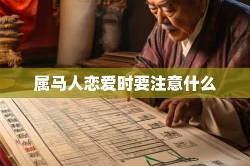 属马人恋爱时要注意什么