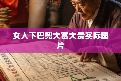 女人下巴兜大富大贵实际图片