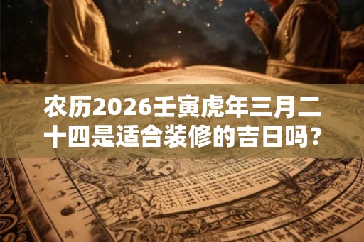 农历2026壬寅虎年三月二十四是适合装修的吉日吗？